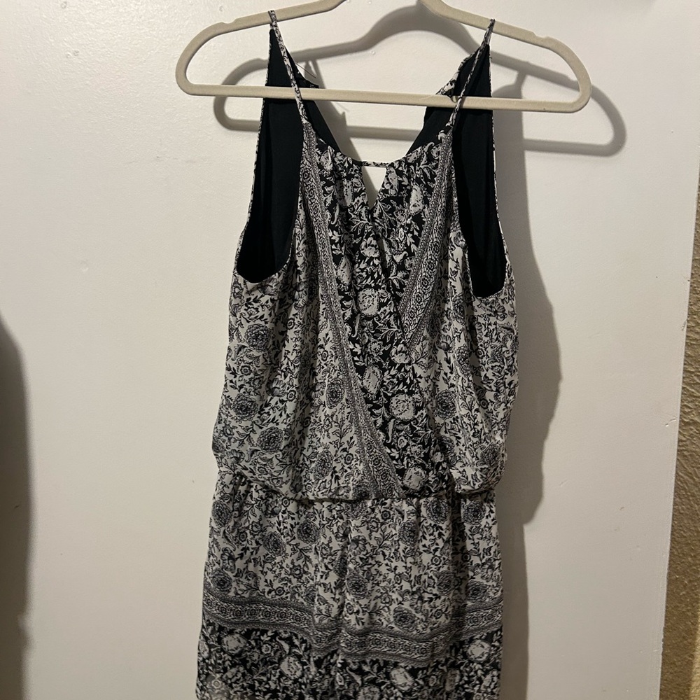 A. Byer Monochrome Floral Dress